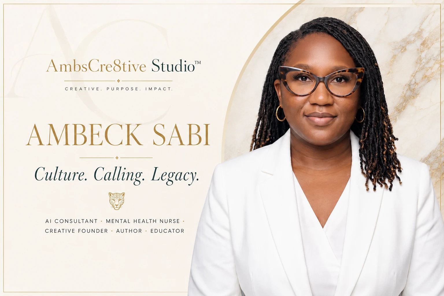 Ambeck Sabi, founder of AmbsCre8tive Studio